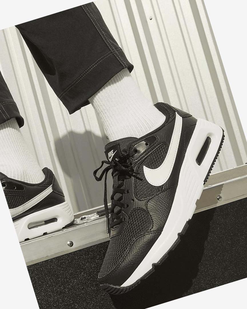 Black / Black / White Nike Air Max SC Women's Sneakers | CA_3261