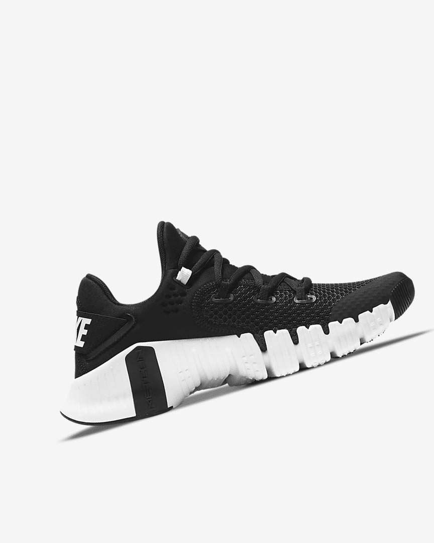 Black / Black / White Nike Free Metcon 4 Women's Training Shoes | CA_3143