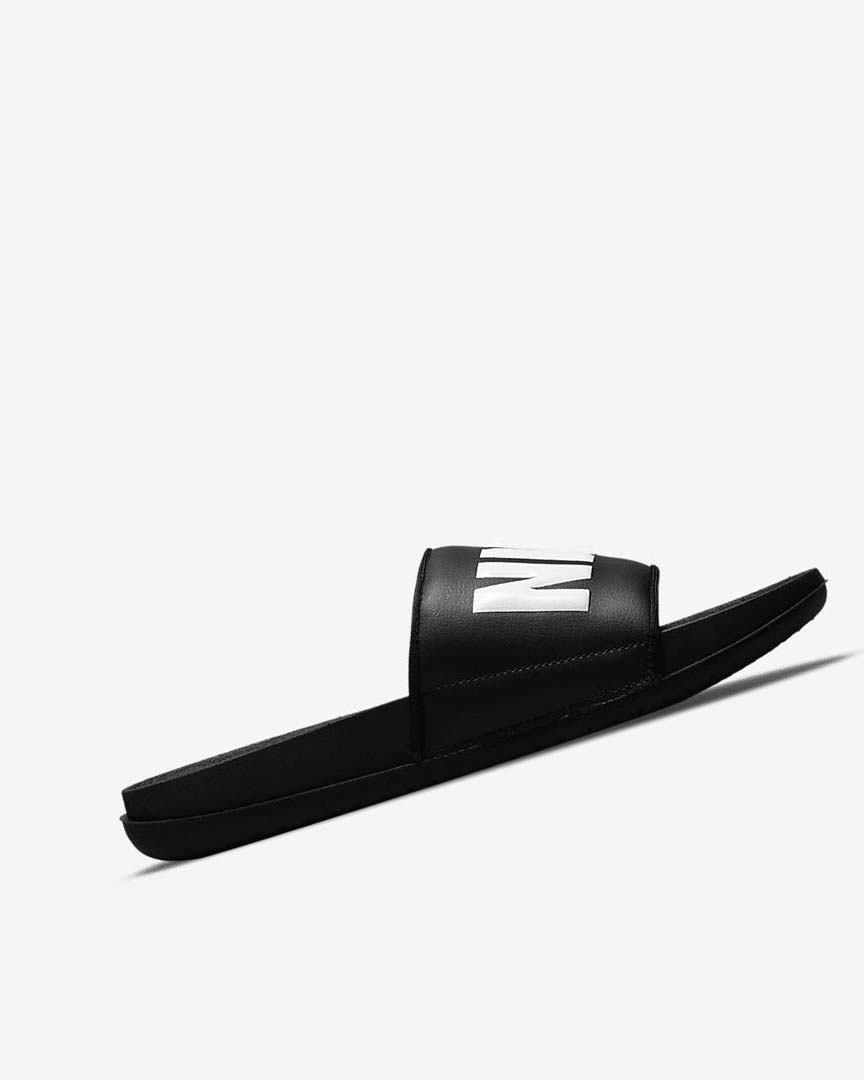Black / Black / White Nike Offcourt Women's Slides | CA_2466