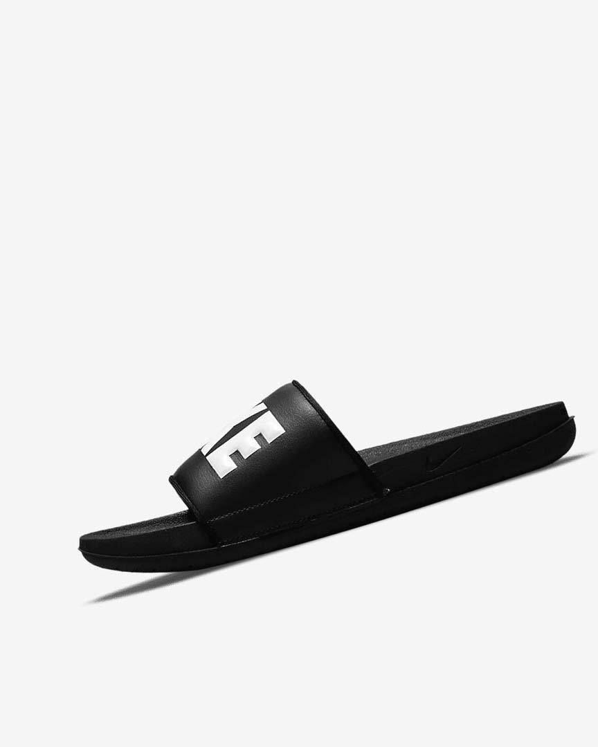 Black / Black / White Nike Offcourt Women\'s Slides | CA_2466