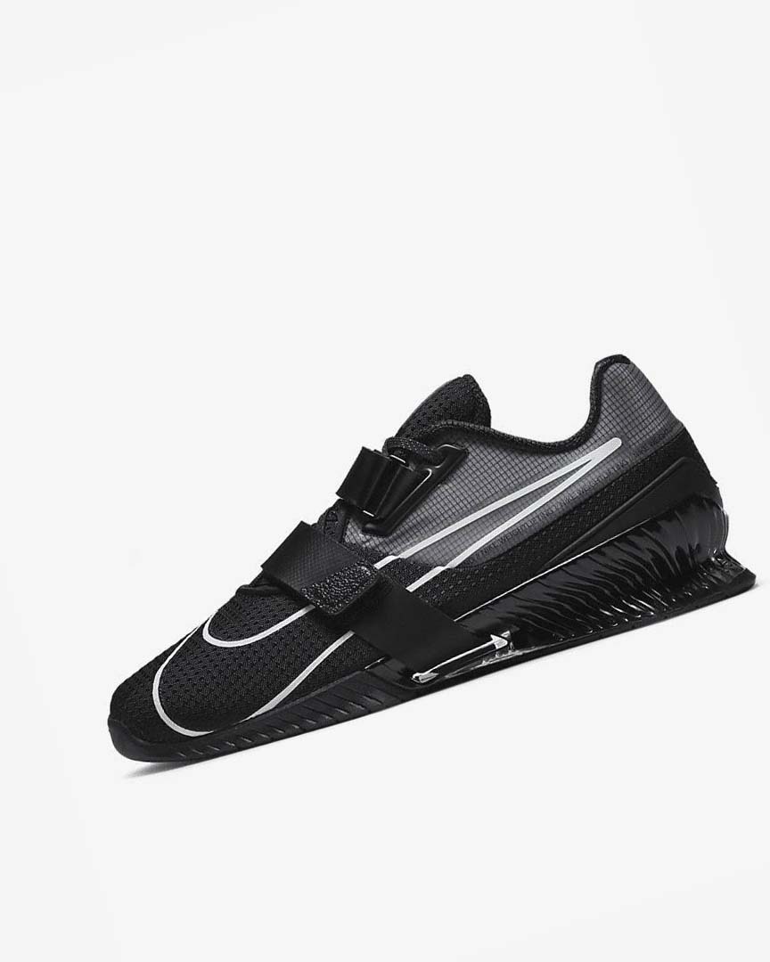 Black / Black / White Nike Romaleos 4 Men\'s Training Shoes | CA_4623