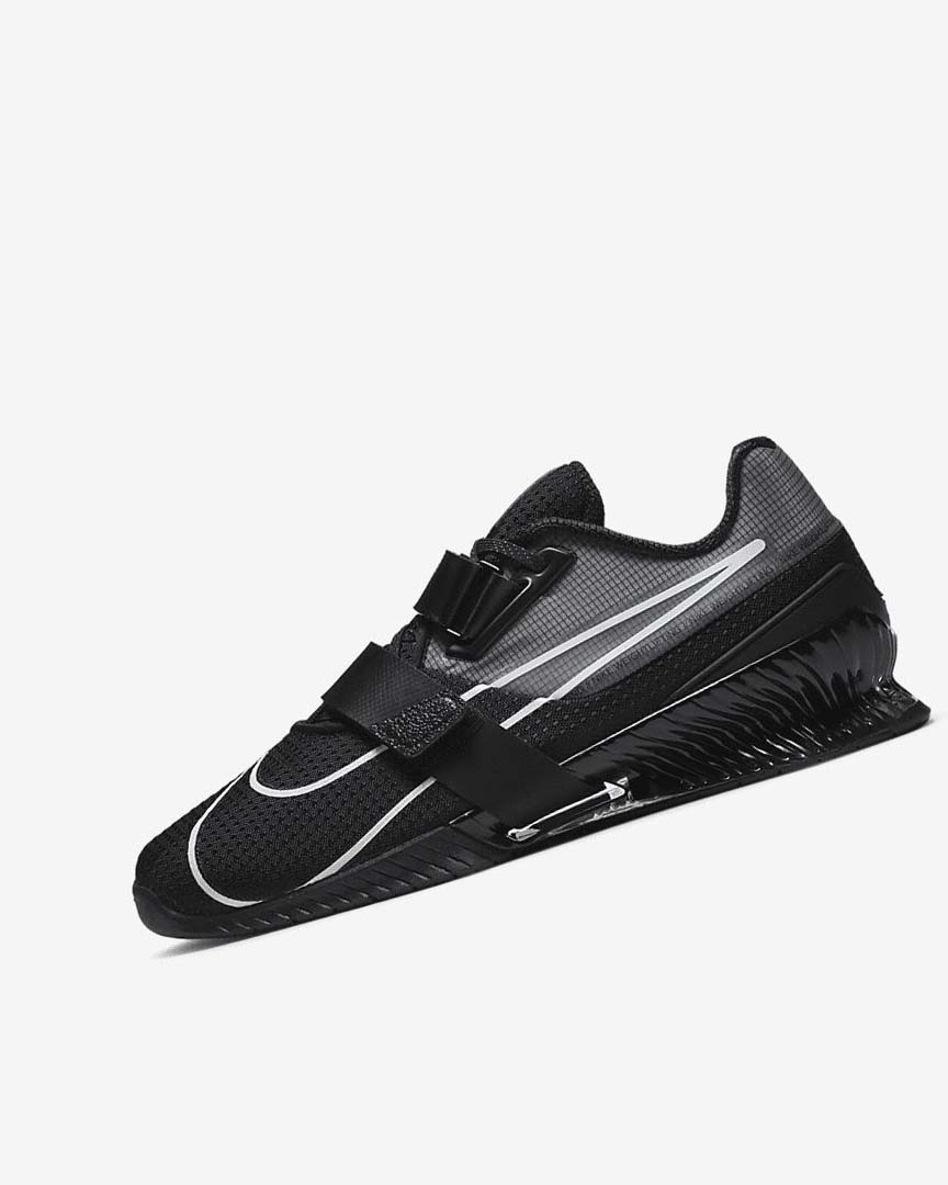 Black / Black / White Nike Romaleos 4 Women\'s Training Shoes | CA_2237