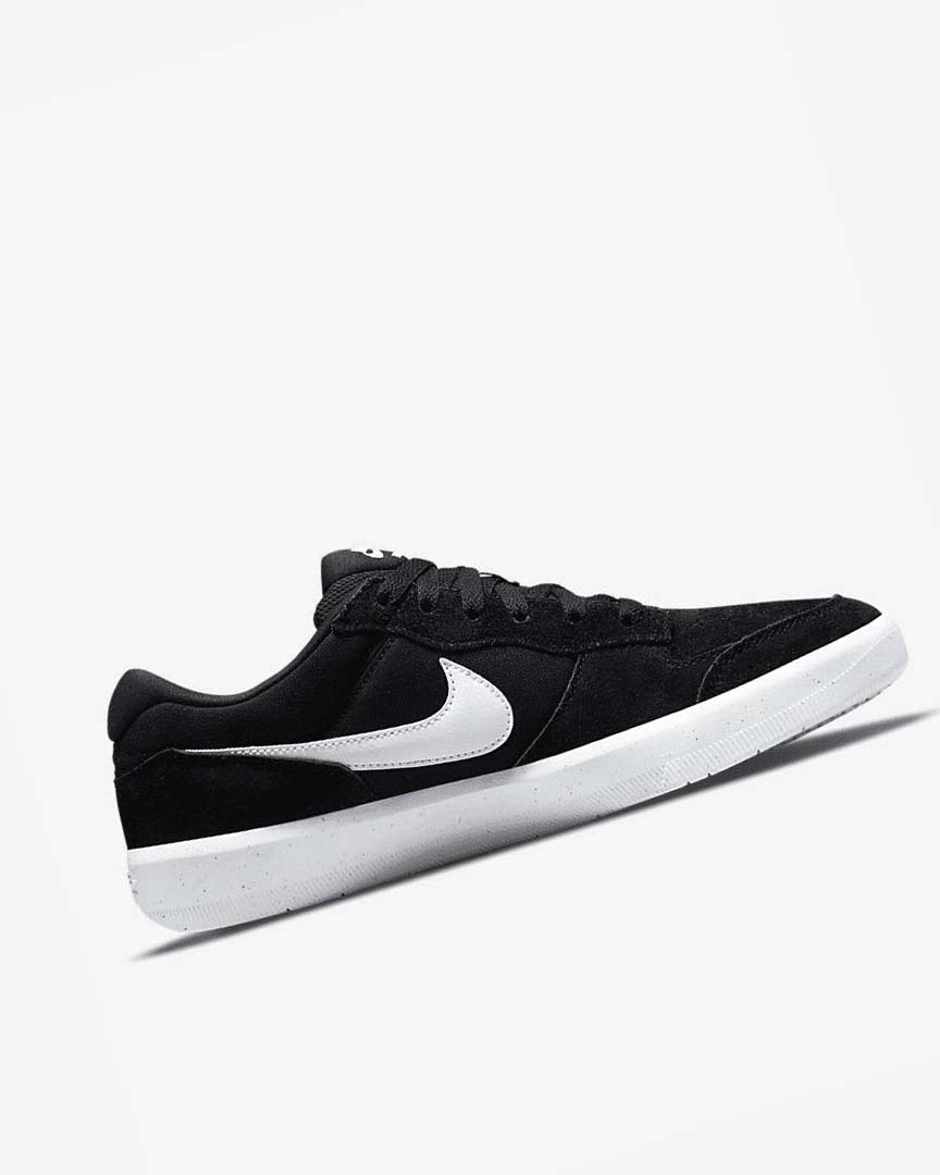 Black / Black / White Nike SB Force 58 Men's Skate Shoes | CA_4775