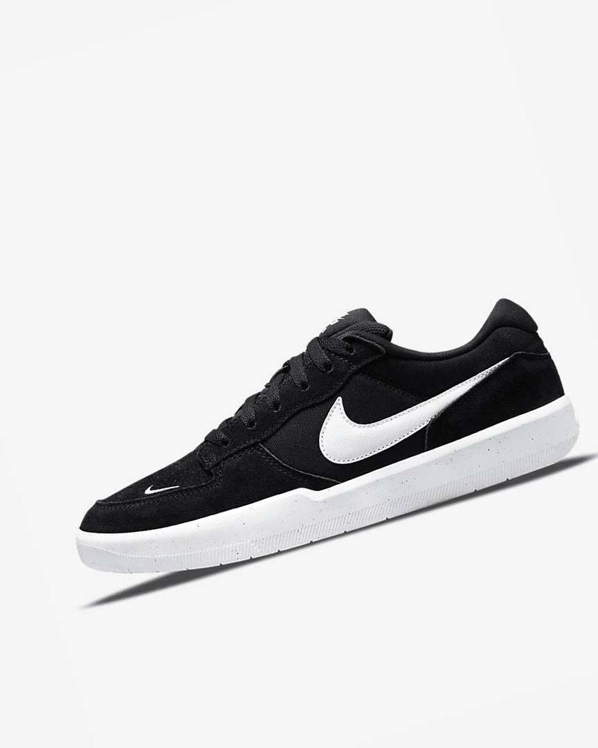 Black / Black / White Nike SB Force 58 Men\'s Skate Shoes | CA_4775