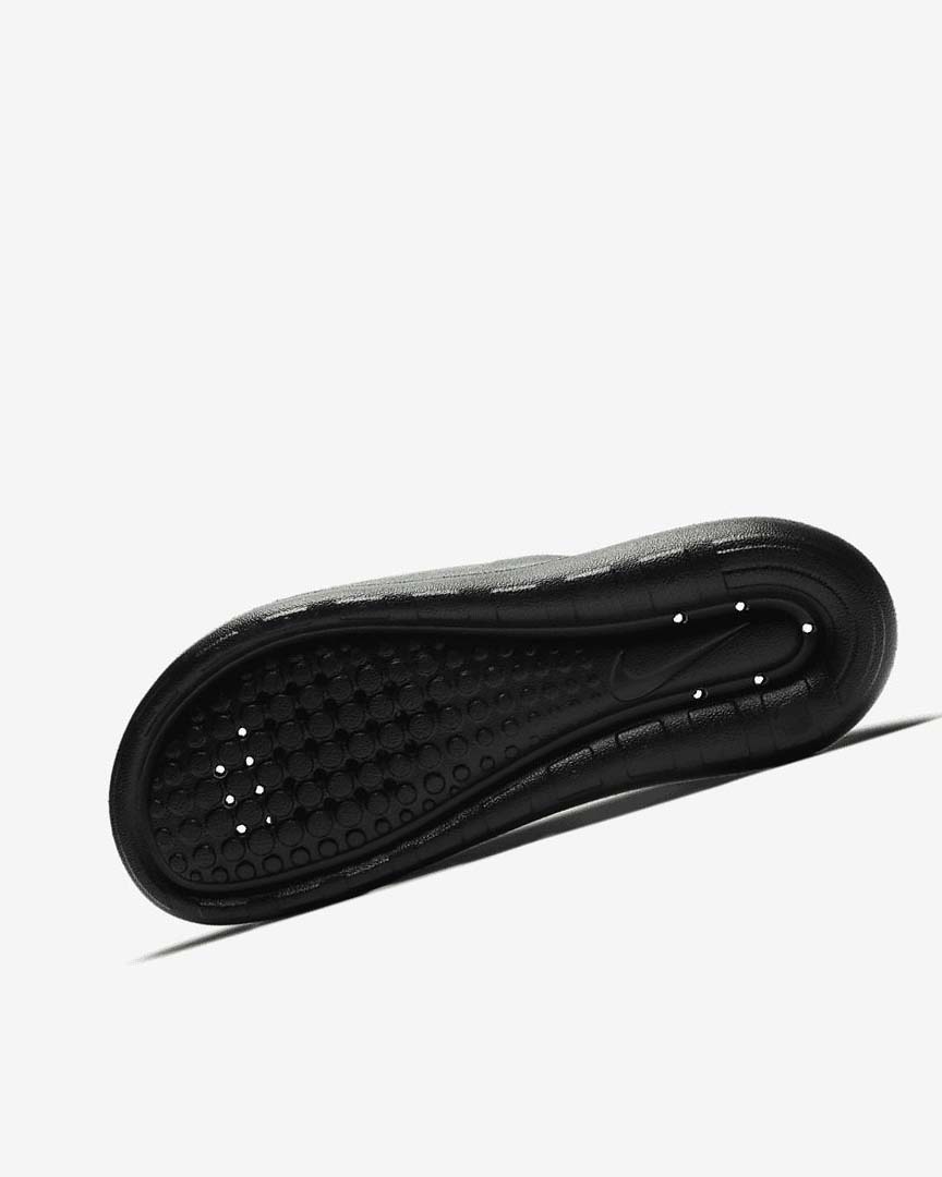 Black / Black / White Nike Victori One Women's Slides | CA_2229
