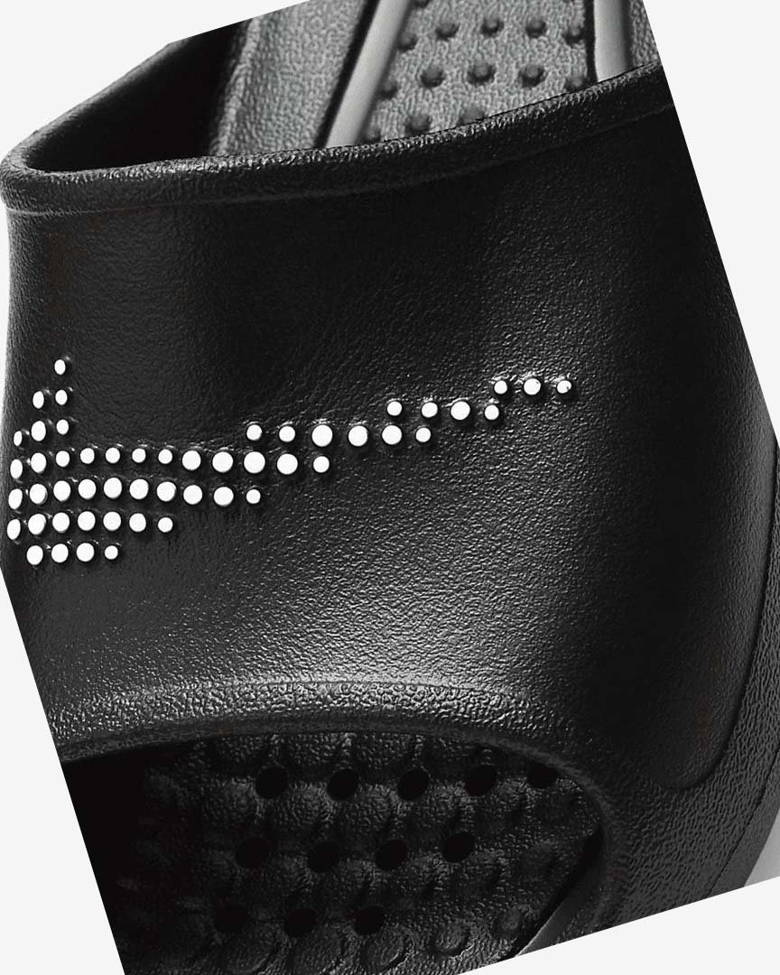 Black / Black / White Nike Victori One Women's Slides | CA_2229