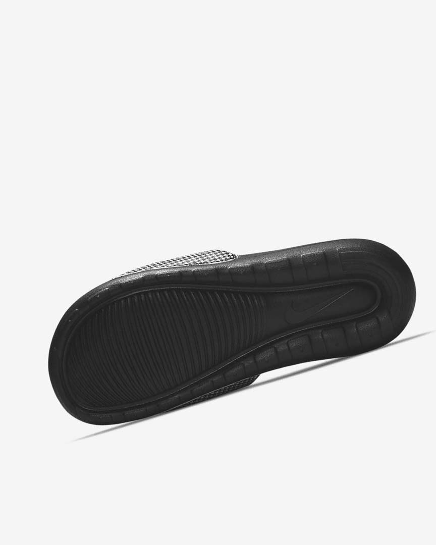 Black / Black / White Nike Victori One Women's Slides | CA_2833