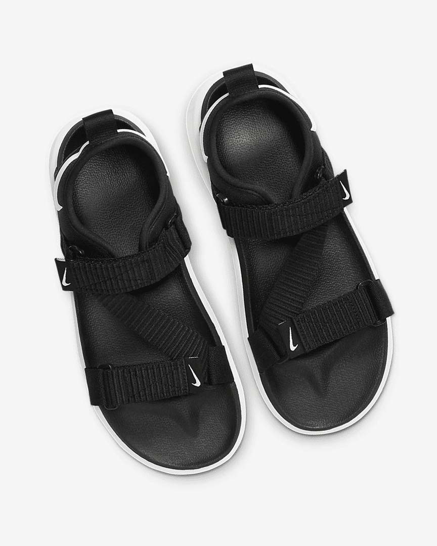 Black / Black / White Nike Vista Women's Sandals | CA_2408