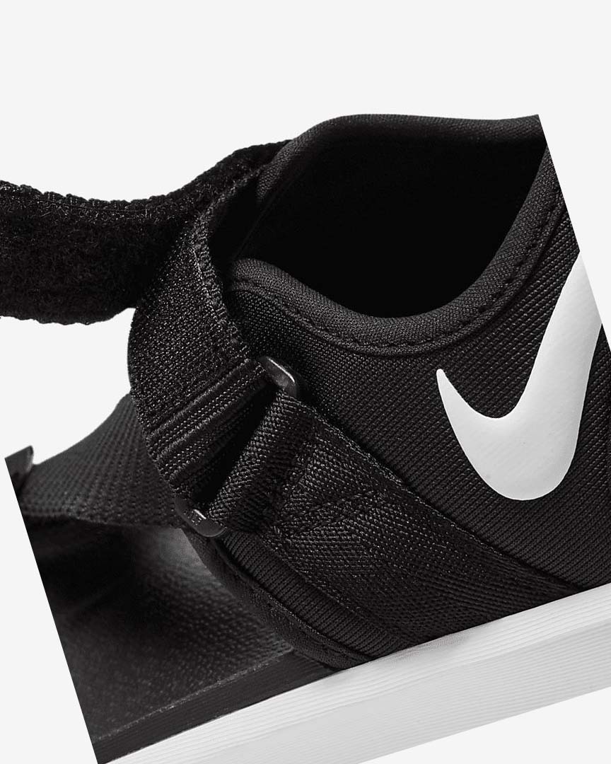 Black / Black / White Nike Vista Women's Sandals | CA_2408