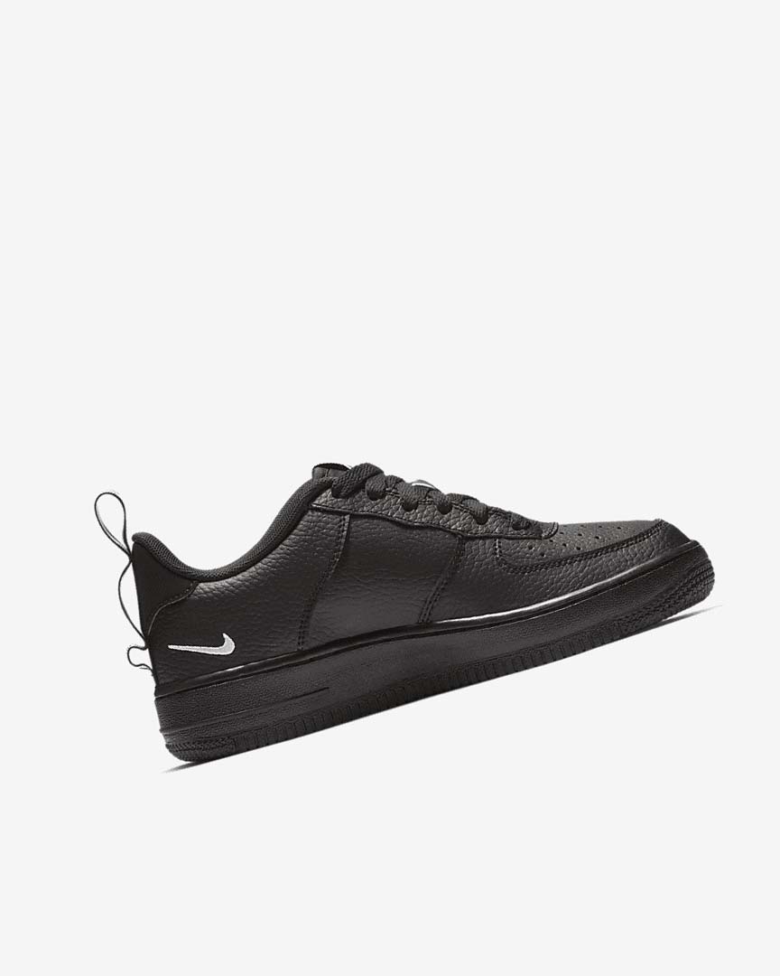 Black / Black / Yellow / White Nike Air Force 1 LV8 Utility Boys' Sneakers | CA_2555