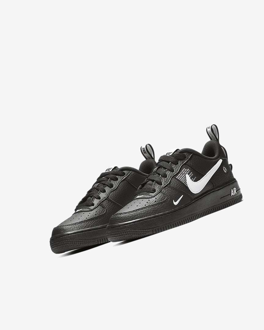 Black / Black / Yellow / White Nike Air Force 1 LV8 Utility Girls' Sneakers | CA_5217
