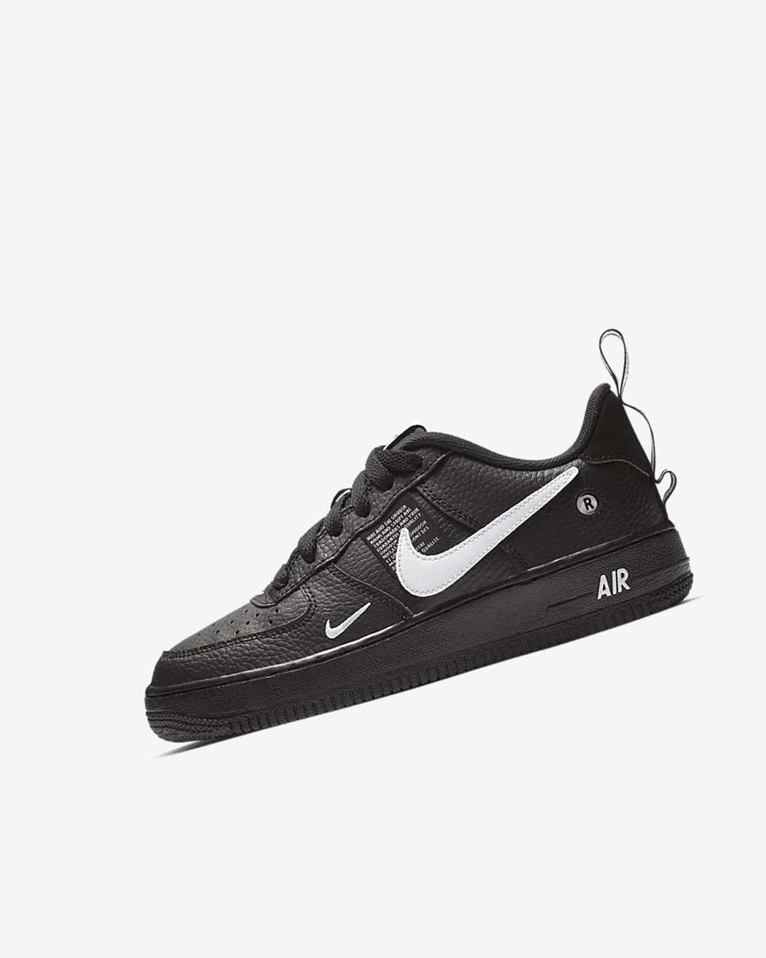 Black / Black / Yellow / White Nike Air Force 1 LV8 Utility Girls\' Sneakers | CA_5217