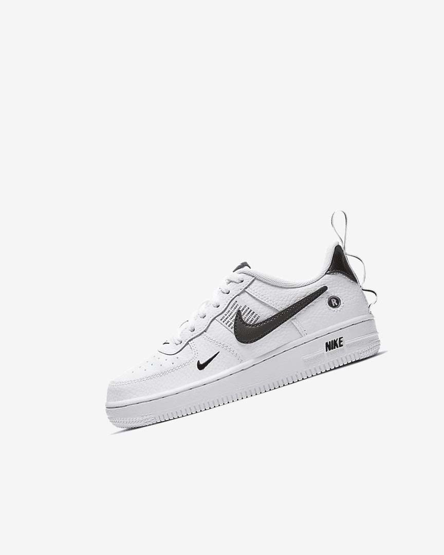 Black / Black / Yellow / White Nike Force 1 LV8 Utility Boys' Shoes | CA_2631