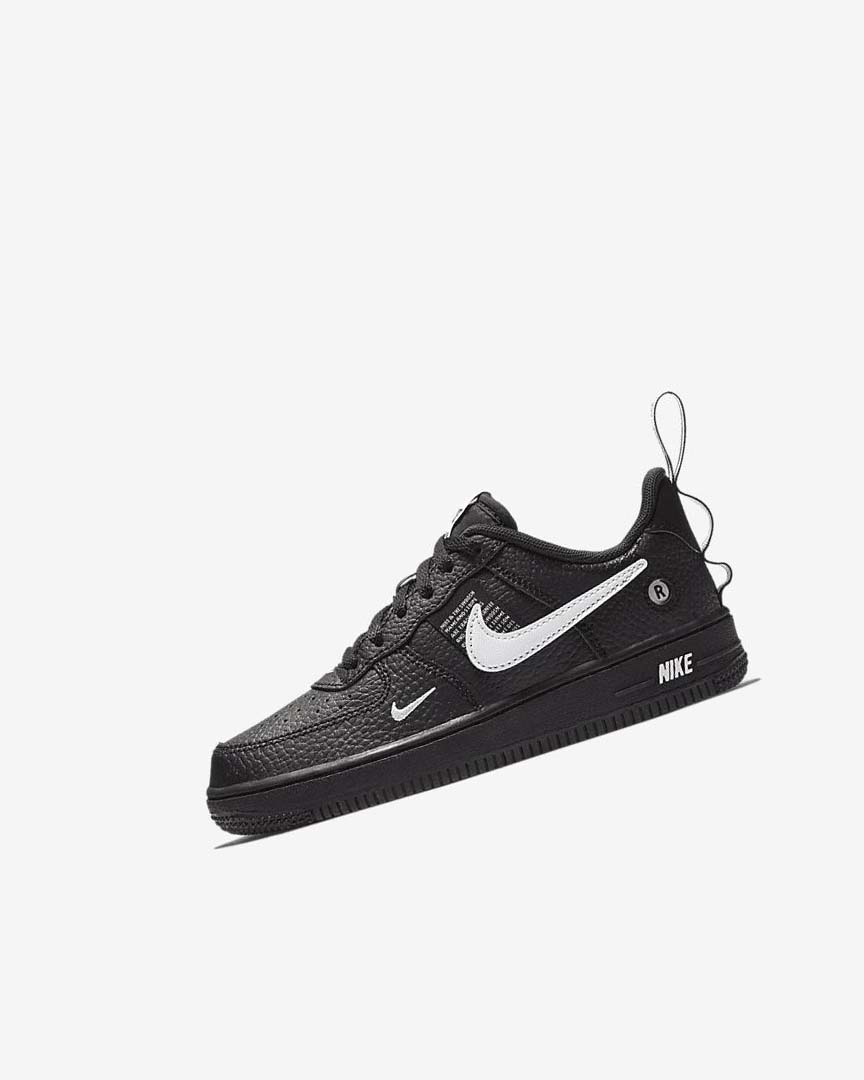 Black / Black / Yellow / White Nike Force 1 LV8 Utility Boys\' Shoes | CA_2631