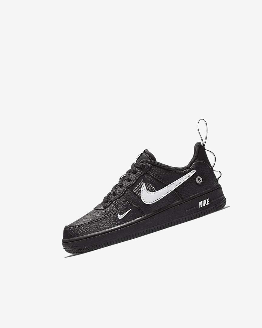 Black / Black / Yellow / White Nike Force 1 LV8 Utility Girls\' Shoes | CA_5440