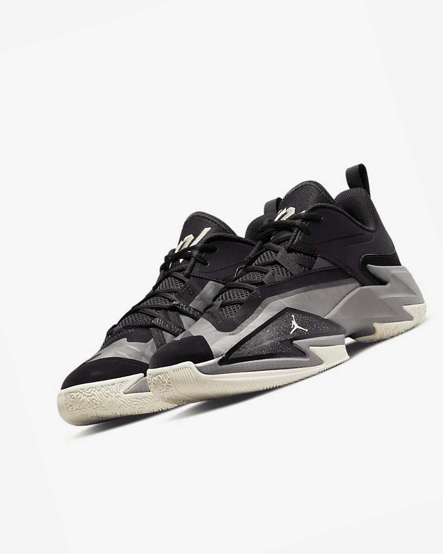 Black / Blue Grey / Metal Gold Nike Jordan One Take 3 Men's Basketball Shoes | CA_5525