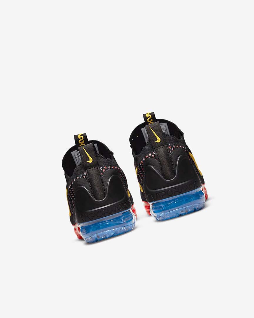Black / Blue / Light Red / Gold Nike Air VaporMax 2021 FK Girls' Sneakers | CA_2437
