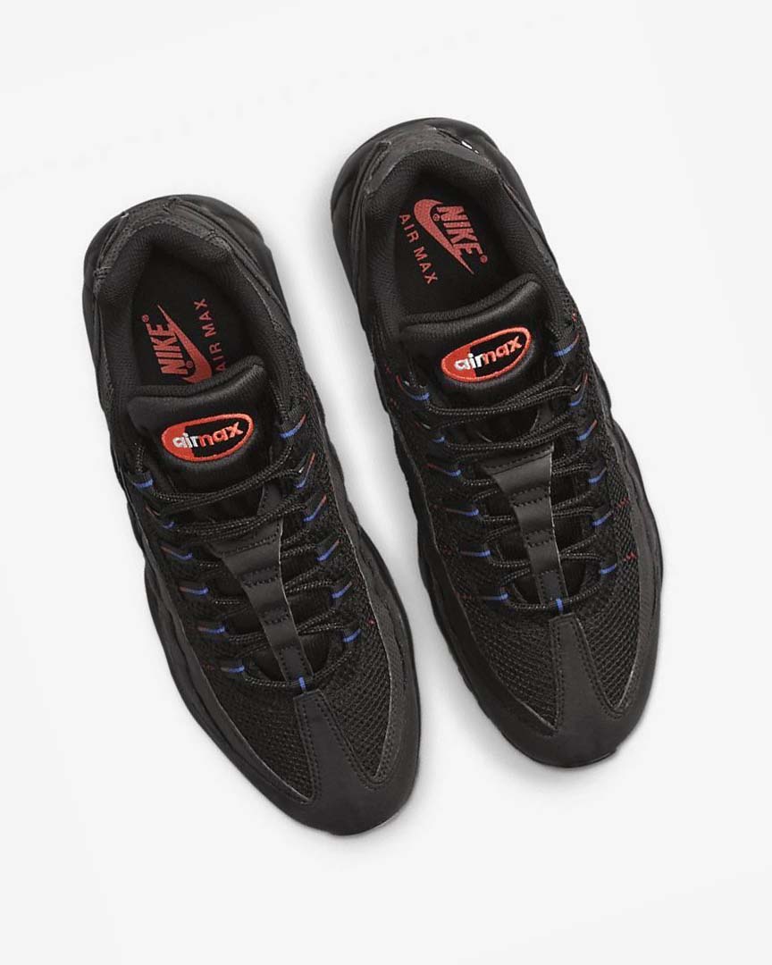 Black / Blue / Light Red Nike Air Max 95 Men's Casual Shoes | CA_5310