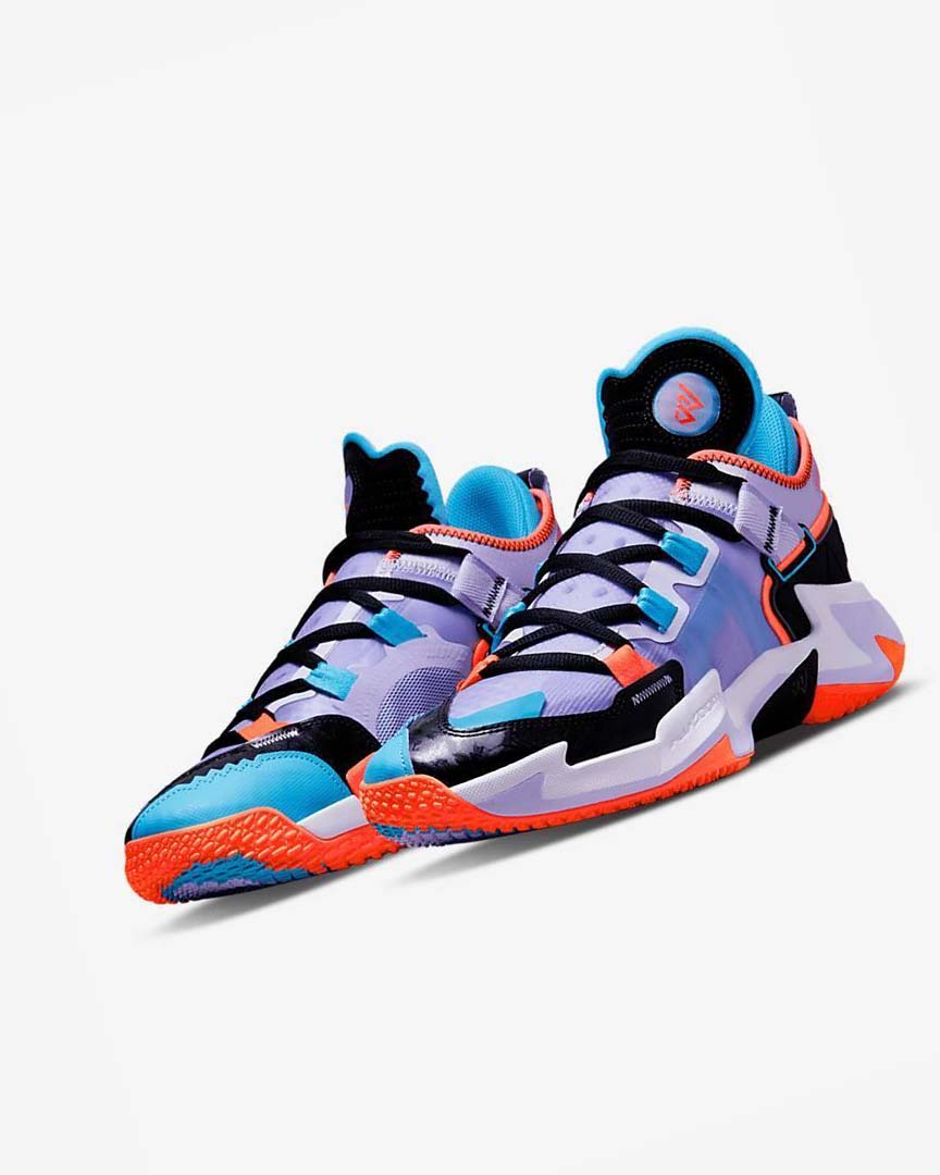 Black / Blue / Light Red Nike Jordan .5 'Why Not?' Men's Basketball Shoes | CA_5390