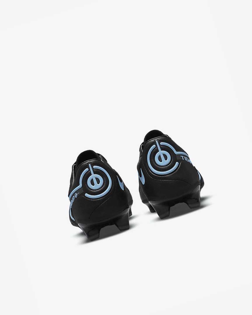 Black / Blue Nike Tiempo Legend 9 Pro FG Men's Soccer Cleats | CA_4600