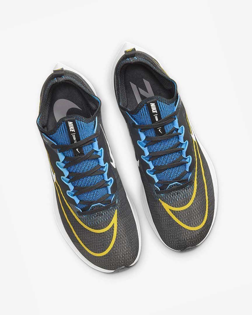 Black / Blue / White Nike Zoom Fly 4 Men's Running Shoes | CA_2888
