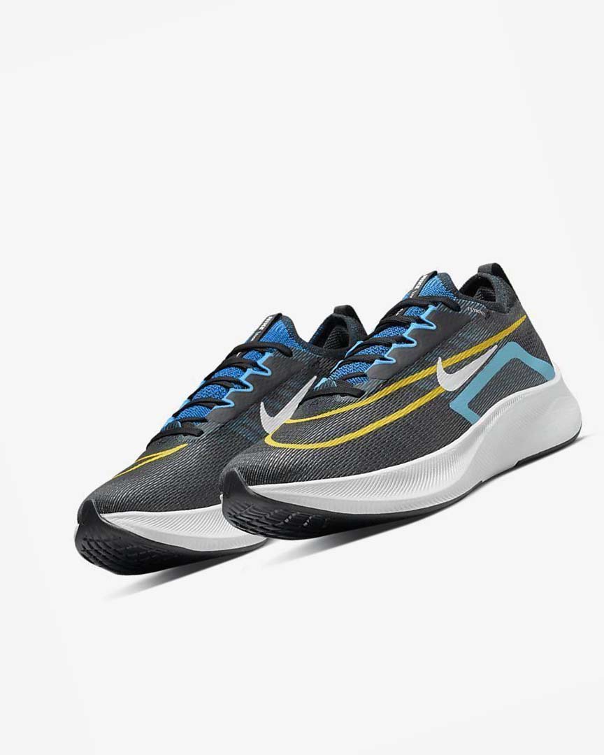 Black / Blue / White Nike Zoom Fly 4 Men's Running Shoes | CA_2888
