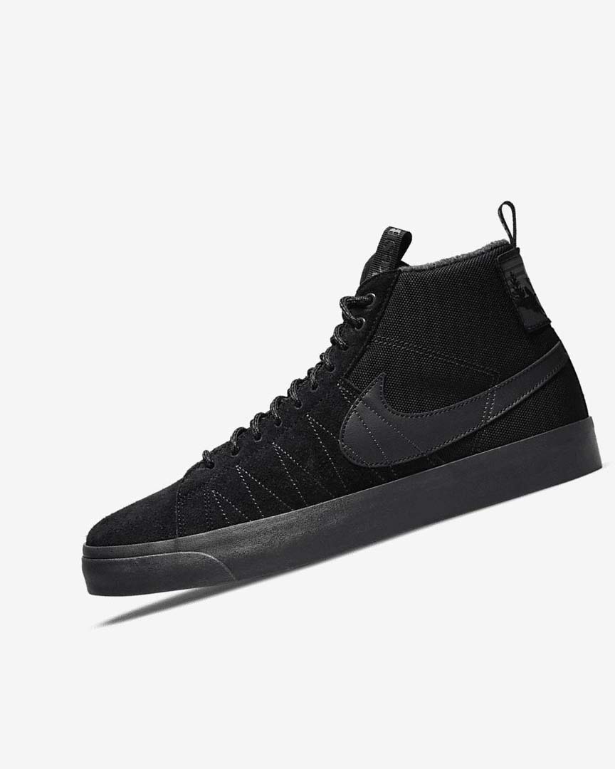 Black / Dark Grey / Black / Black Nike SB Zoom Blazer Mid PRM Women\'s Skate Shoes | CA_4693