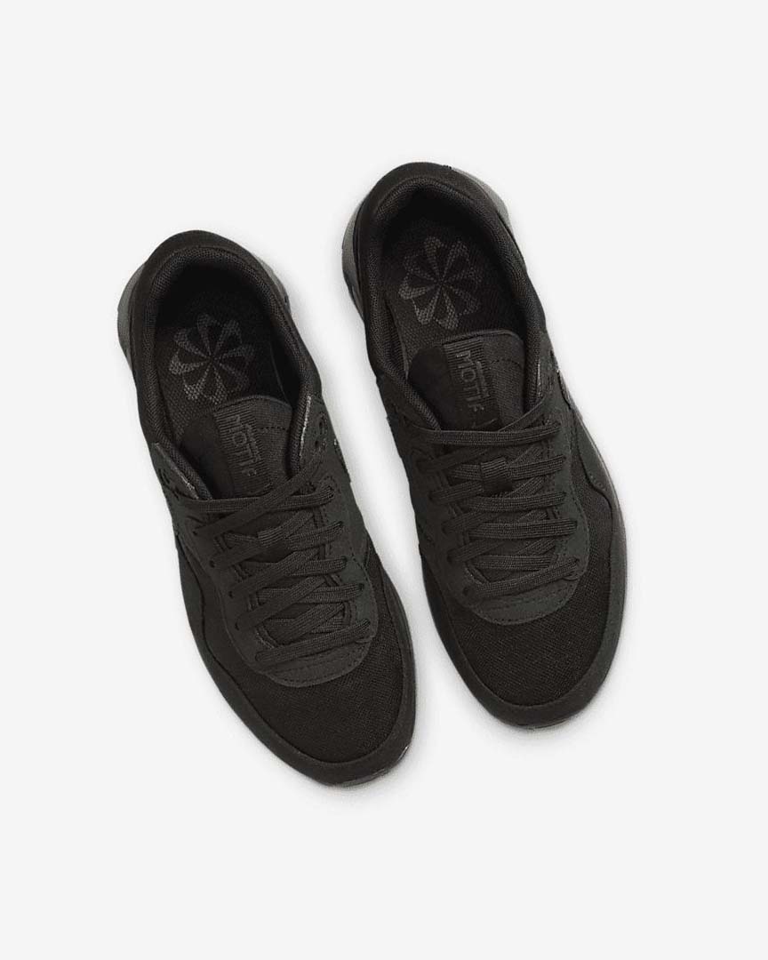 Black / Dark Grey / Black Nike Air Max Motif Boys' Shoes | CA_2218
