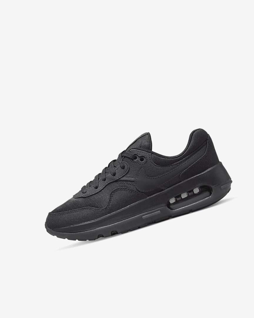 Black / Dark Grey / Black Nike Air Max Motif Boys\' Shoes | CA_2218