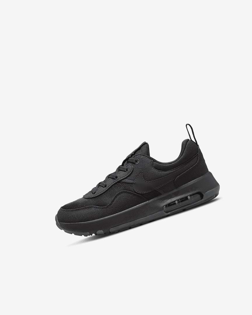 Black / Dark Grey / Black Nike Air Max Motif Girls\' Shoes | CA_2372