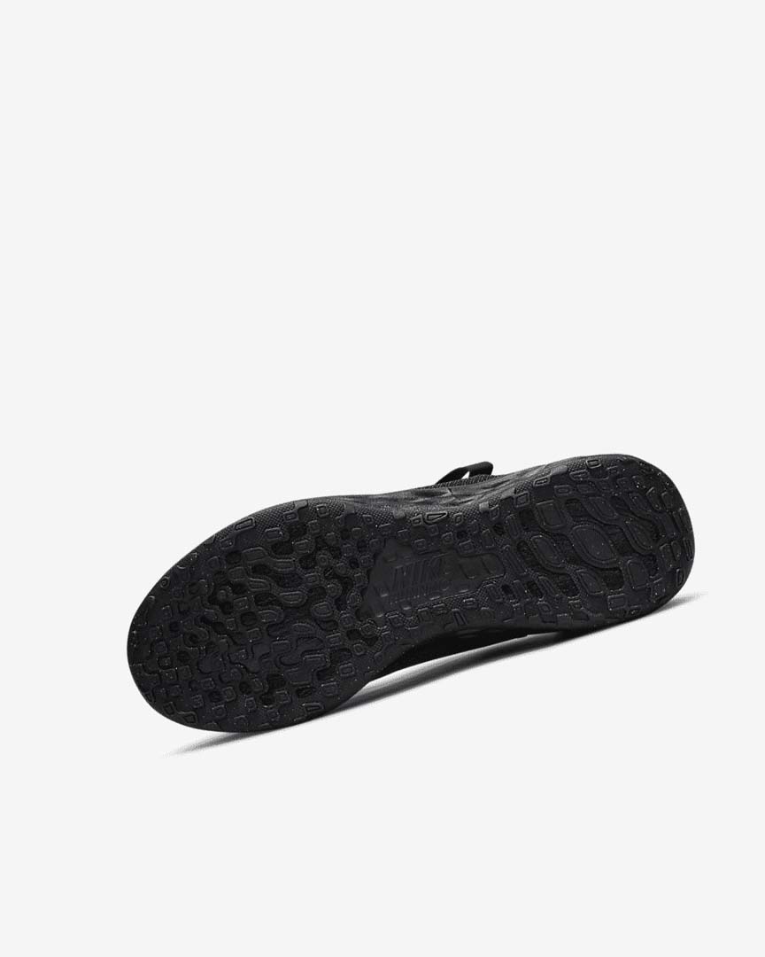 Black / Dark Grey / Black Nike Revolution 6 FlyEase Girls' Running Shoes | CA_1152