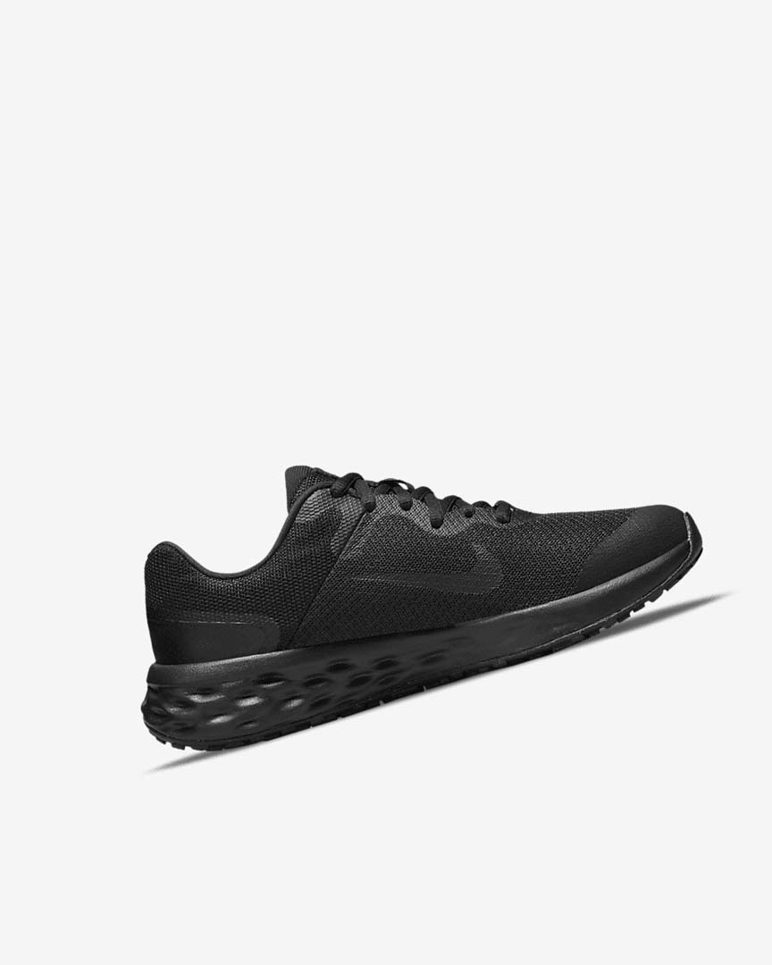 Black / Dark Grey / Black Nike Revolution 6 Girls' Running Shoes | CA_2465
