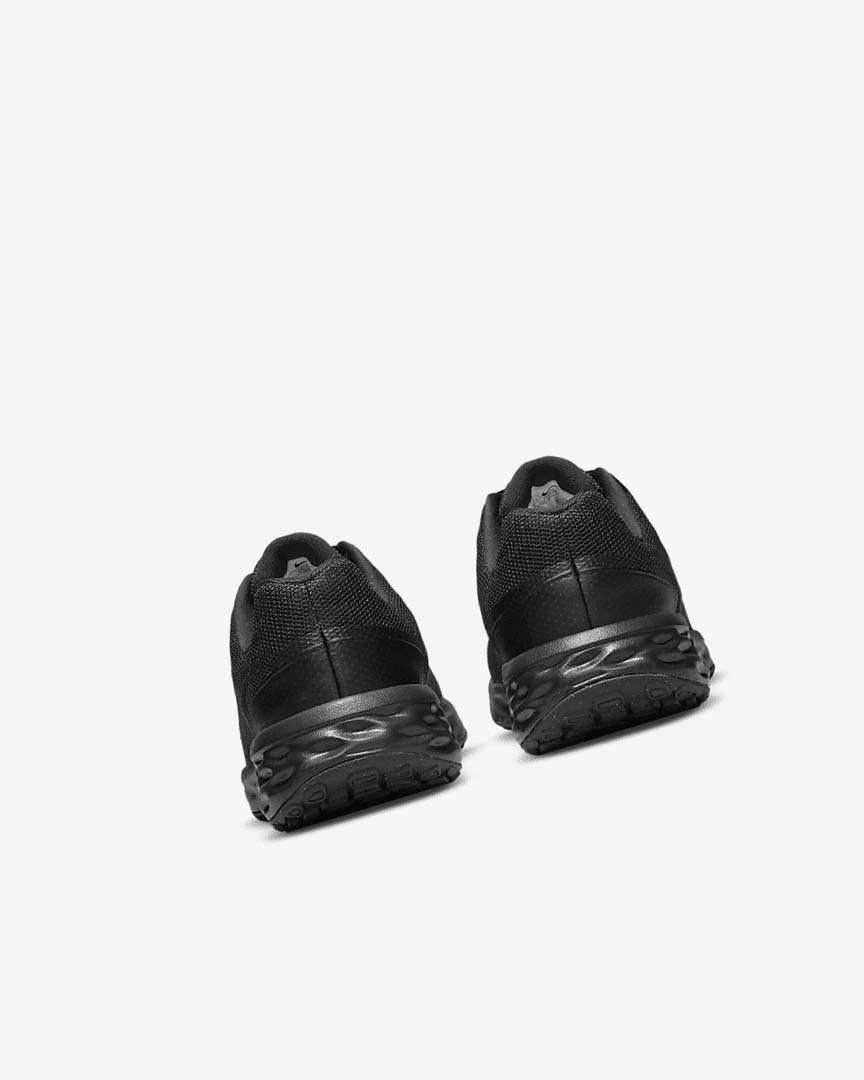 Black / Dark Grey / Black Nike Revolution 6 Girls' Running Shoes | CA_2465