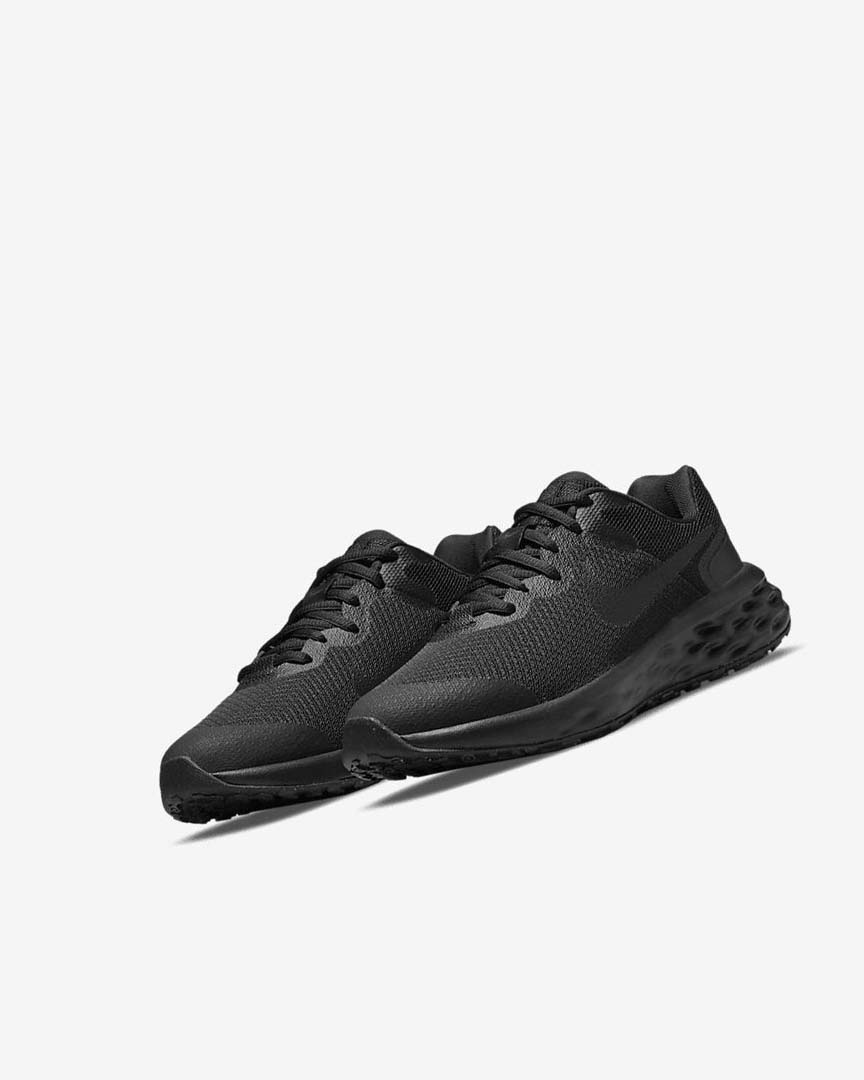 Black / Dark Grey / Black Nike Revolution 6 Boys' Running Shoes | CA_3129