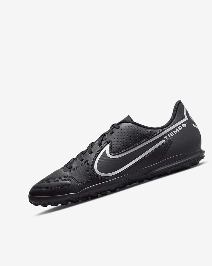 Black / Dark Grey / Black Nike Tiempo Legend 9 Club TF Women\'s Soccer Shoes | CA_2311
