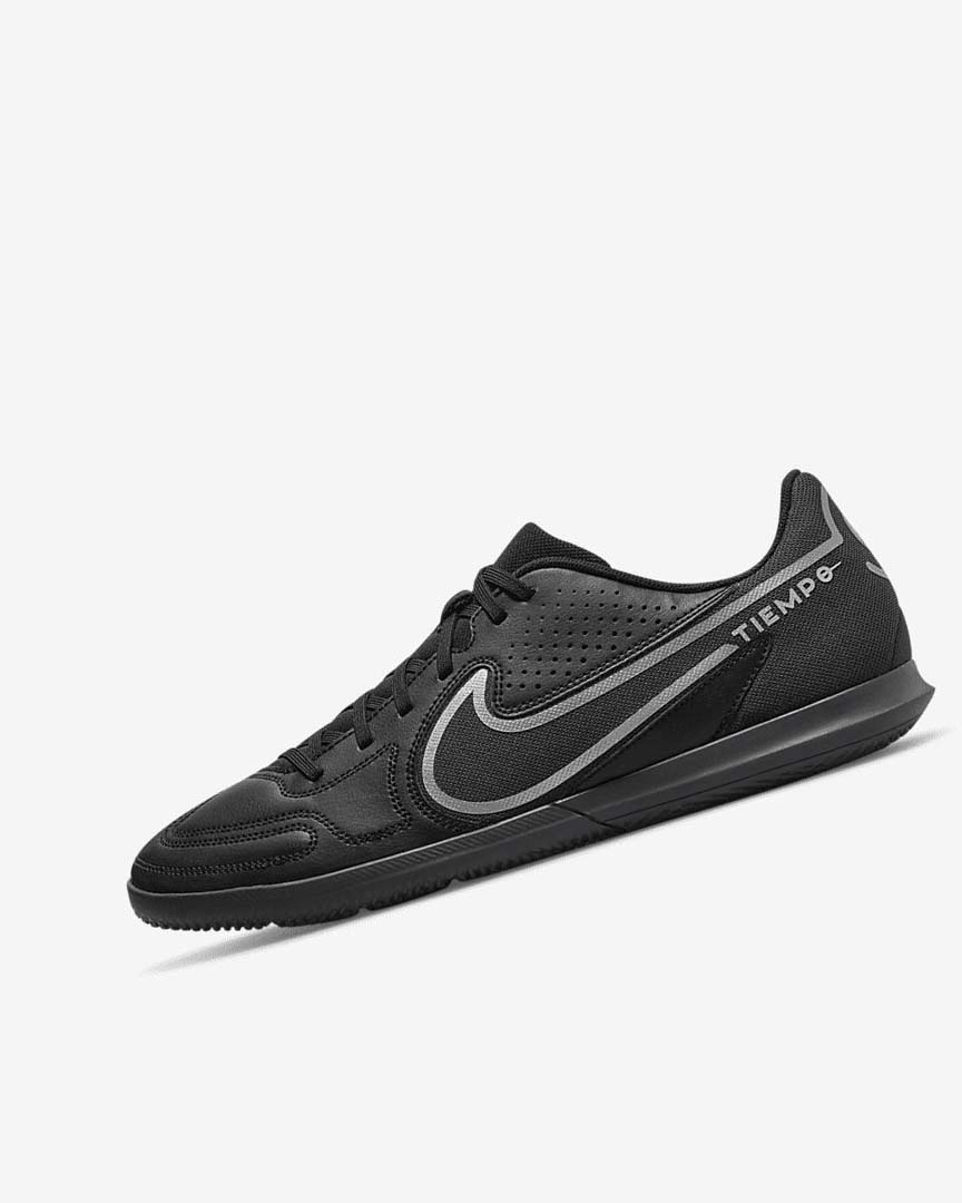 Black / Dark Grey / Black Nike Tiempo Legend 9 Club IC Women\'s Soccer Shoes | CA_2500