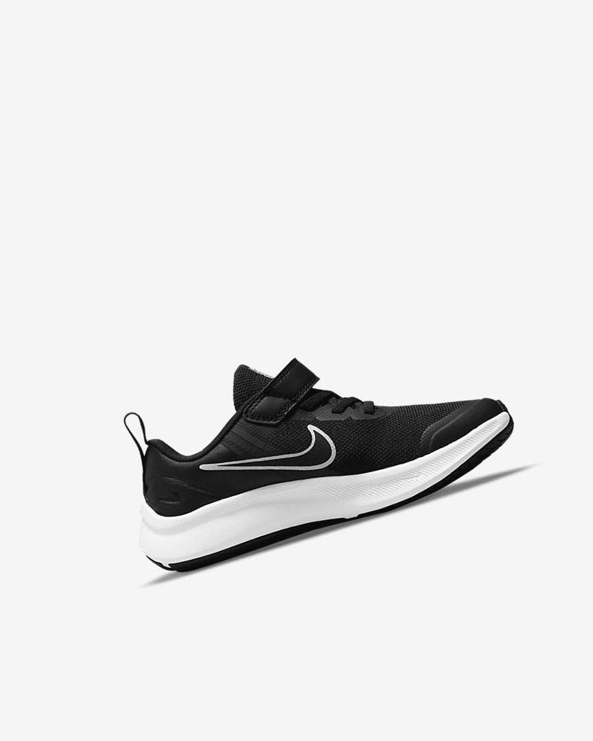 Black / Dark Grey / Dark Grey Nike Star Runner 3 Boys' Running Shoes | CA_3256
