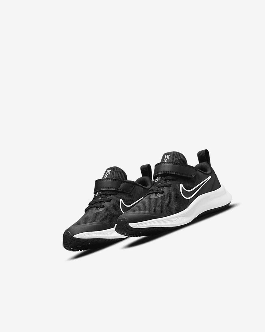 Black / Dark Grey / Dark Grey Nike Star Runner 3 Boys' Running Shoes | CA_3256