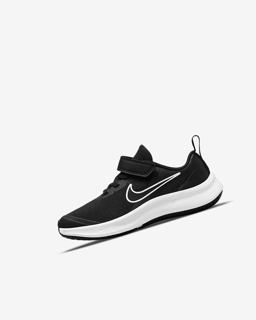 Black / Dark Grey / Dark Grey Nike Star Runner 3 Boys\' Running Shoes | CA_3256