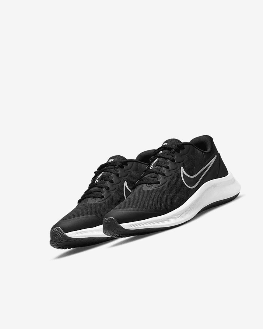 Black / Dark Grey / Dark Grey Nike Star Runner 3 Boys' Running Shoes | CA_4525