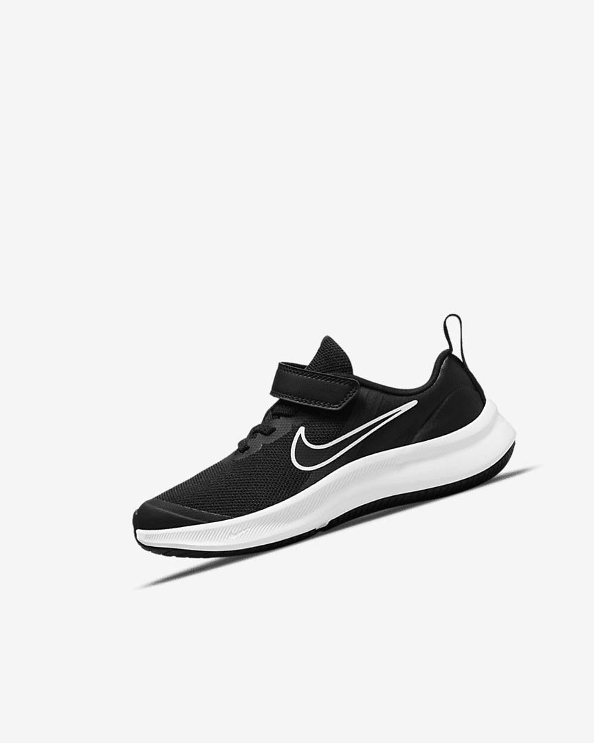 Black / Dark Grey / Dark Grey Nike Star Runner 3 Girls\' Running Shoes | CA_4899