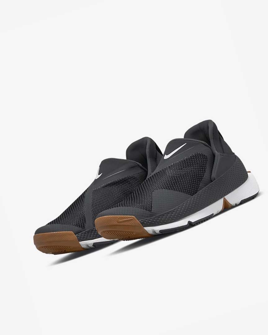 Black / Dark Grey / Gold / White Nike Go FlyEase Men's Sneakers | CA_3044
