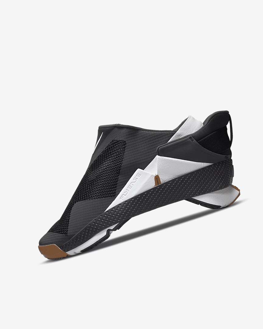 Black / Dark Grey / Gold / White Nike Go FlyEase Women\'s Sneakers | CA_4870