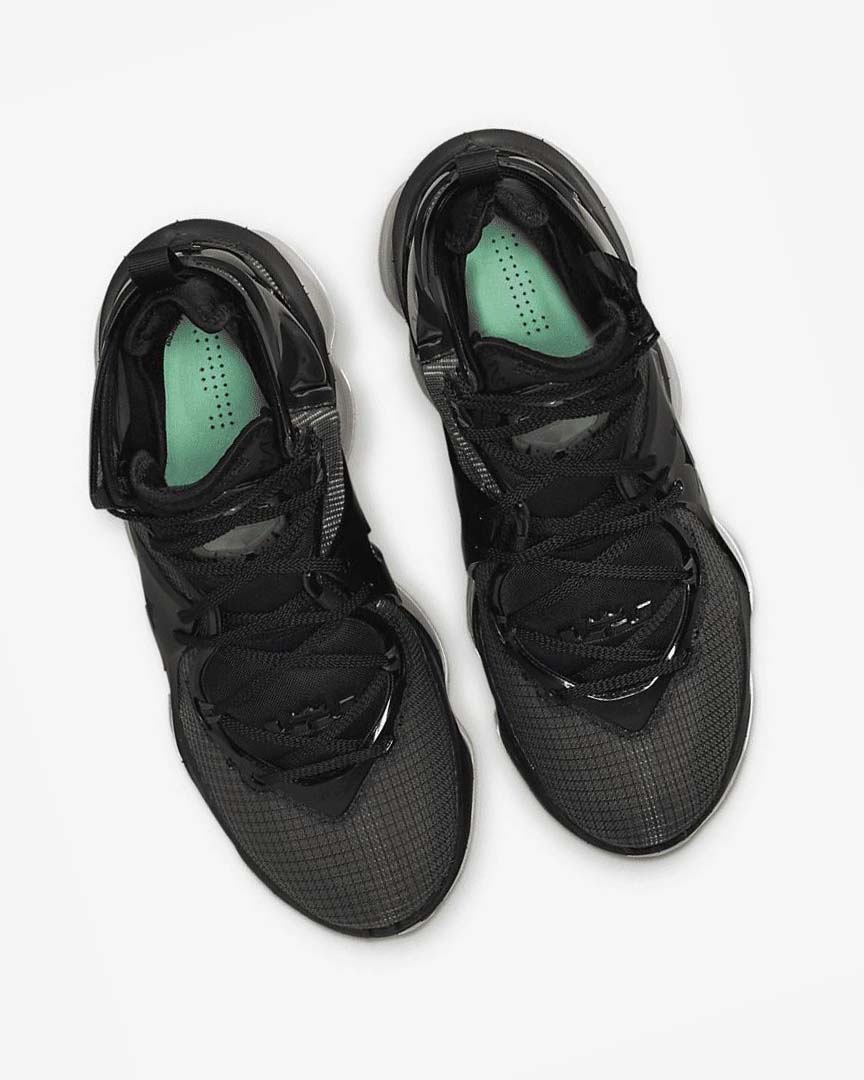 Black / Dark Grey / Green Nike LeBron 19 Men's Basketball Shoes | CA_2999