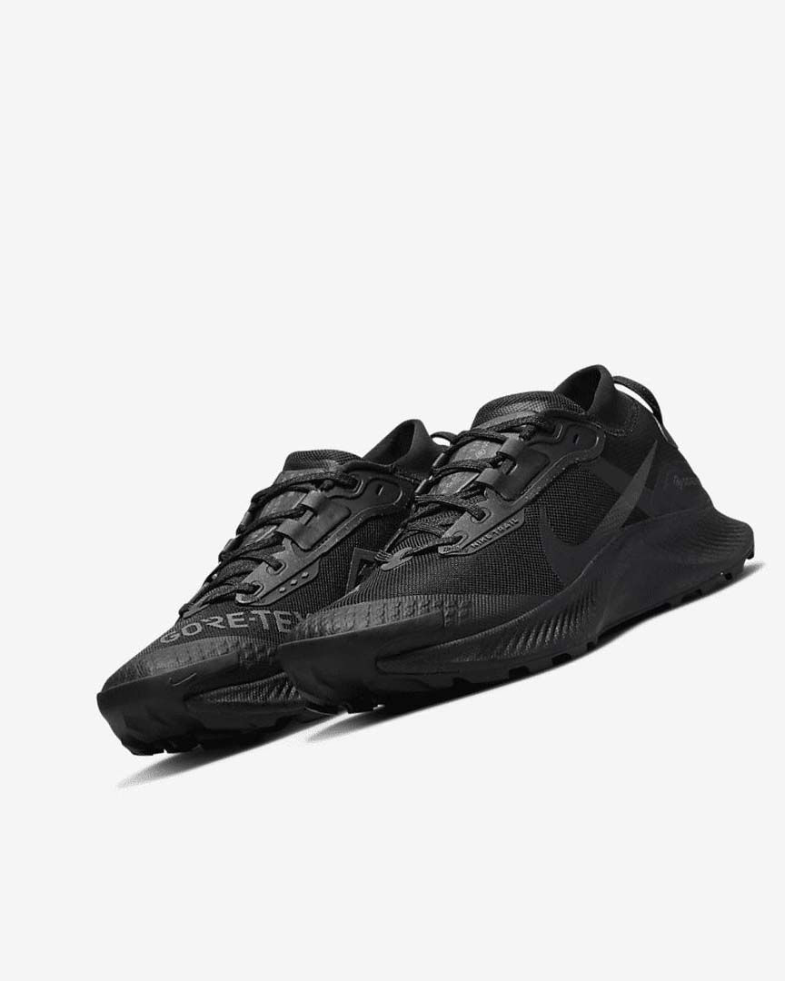 Black / Dark Grey / Grey / Black Nike Pegasus Trail 3 GORE-TEX Waterproof Women's Trail Running Shoes | CA_2622