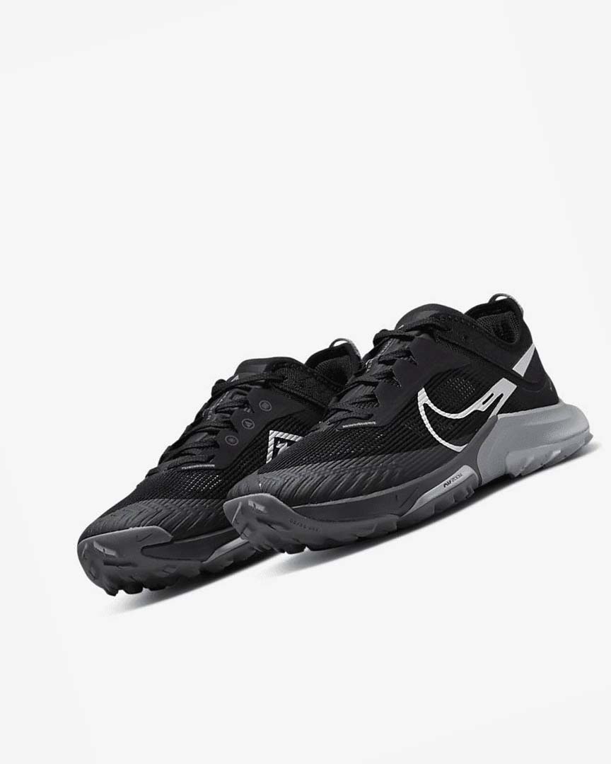Black / Dark Grey / Grey / Platinum Nike Air Zoom Terra Kiger 8 Men's Trail Running Shoes | CA_2697