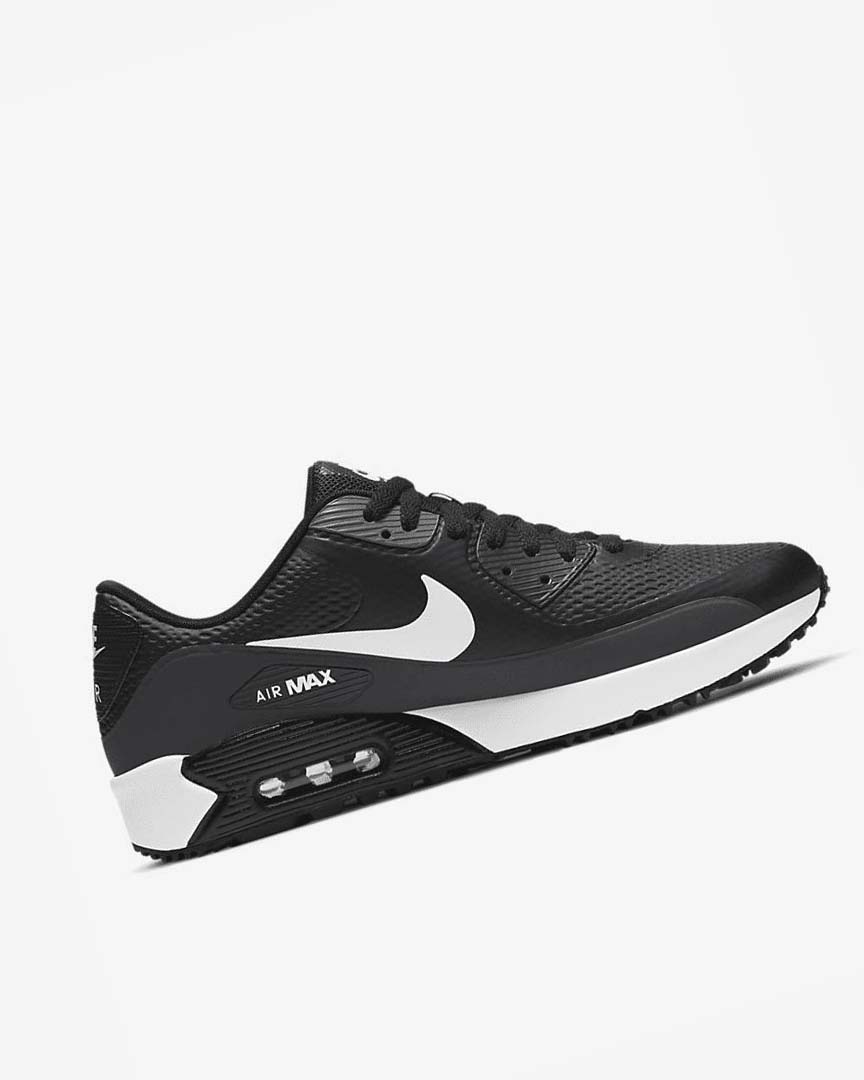Black / Dark Grey / Grey / White Nike Air Max 90 G Men's Golf Shoes | CA_2863