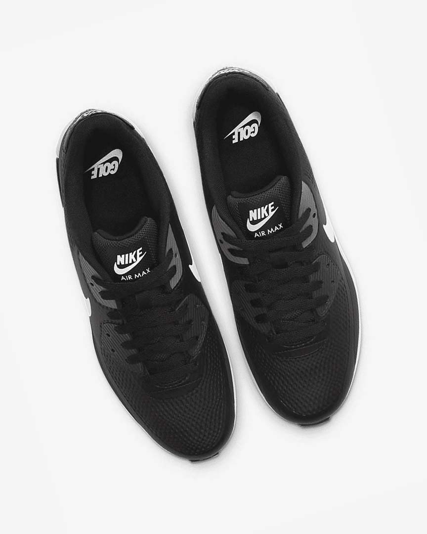 Black / Dark Grey / Grey / White Nike Air Max 90 G Men's Golf Shoes | CA_2863