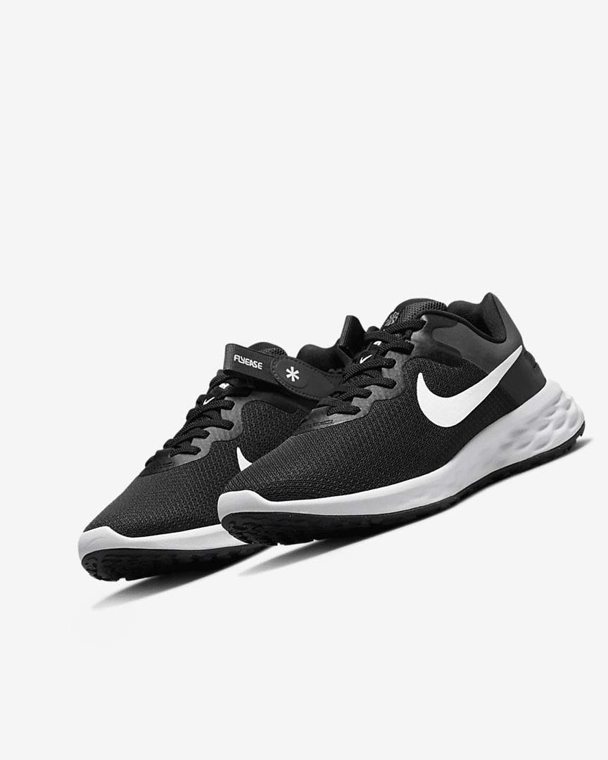 Black / Dark Grey / Grey / White Nike Revolution 6 FlyEase Next Nature Women's Running Shoes | CA_5392
