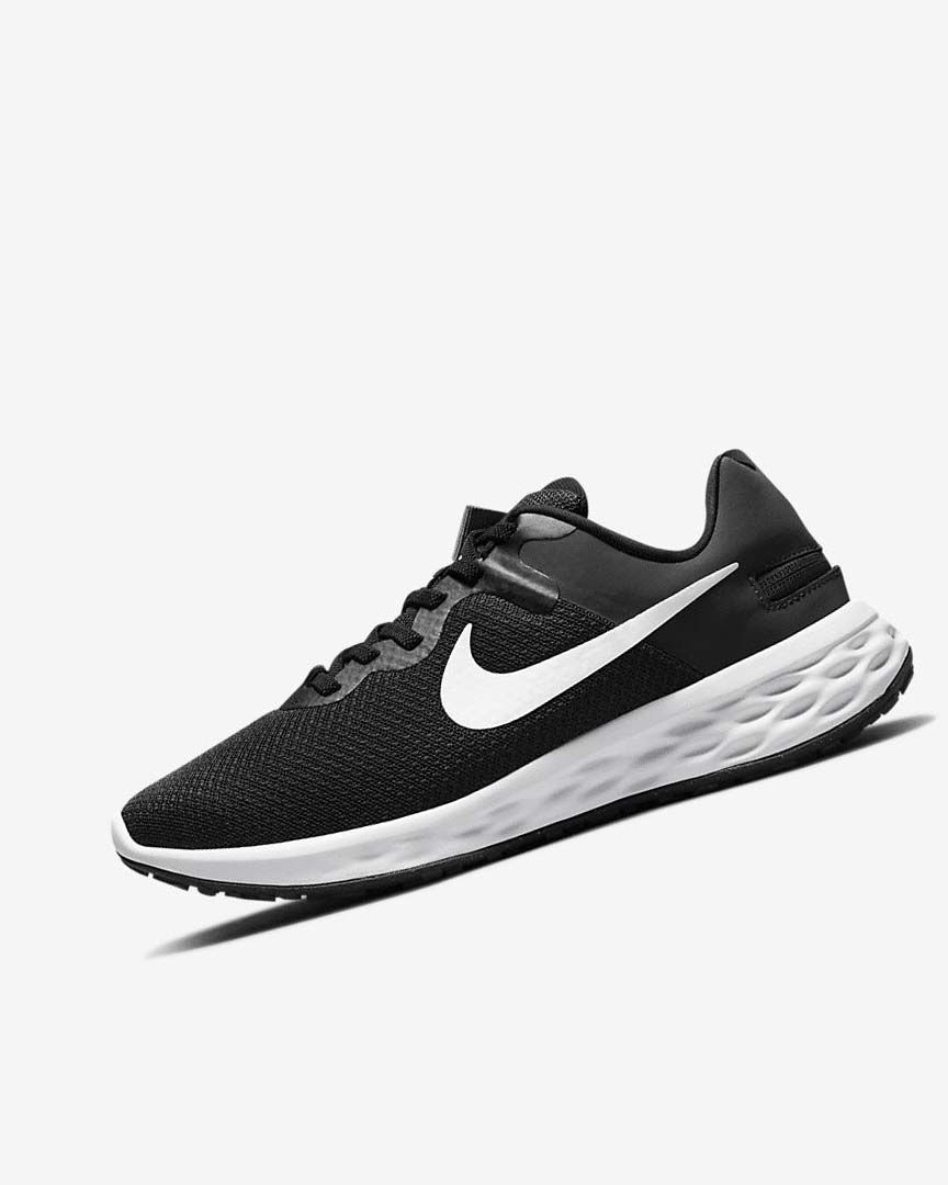 Black / Dark Grey / Grey / White Nike Revolution 6 FlyEase Next Nature Women\'s Running Shoes | CA_5392